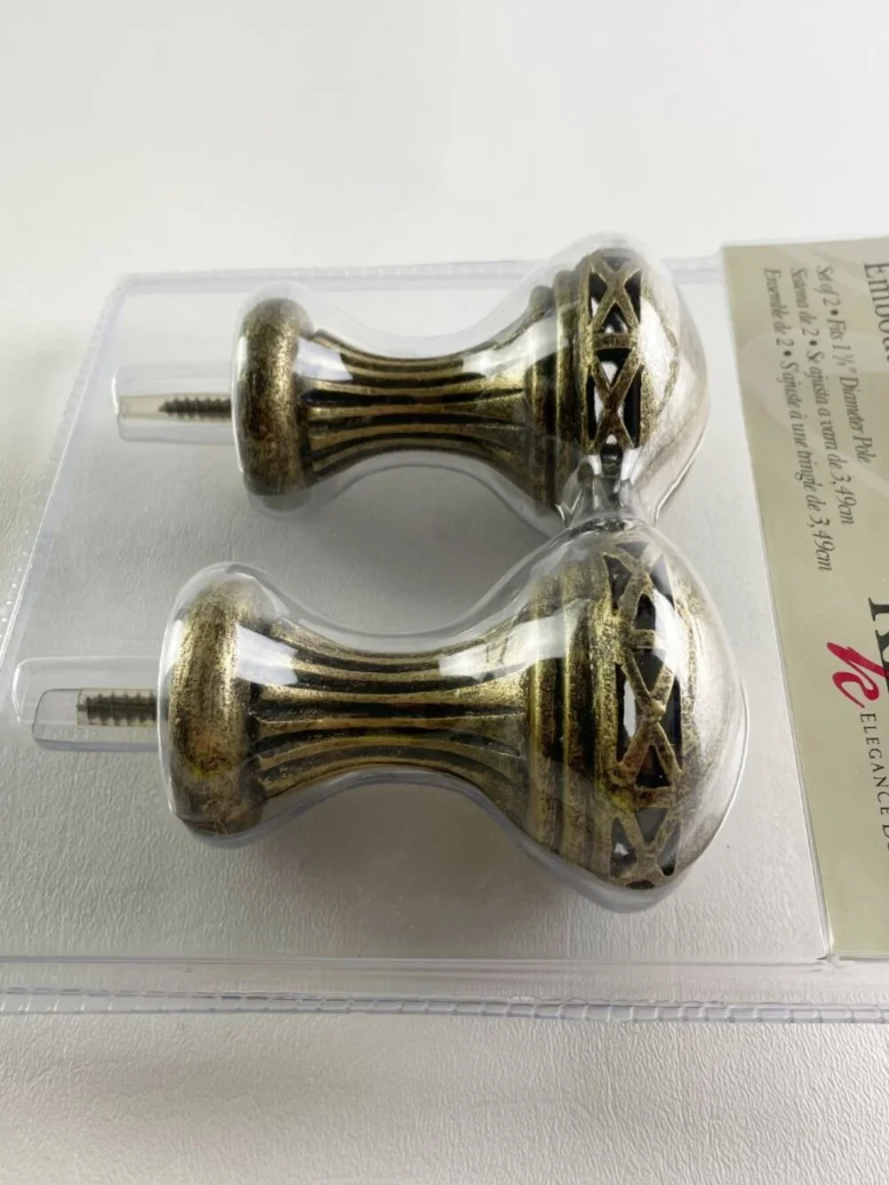 Kirsch Anodized Bronze Finials for 1 3/8